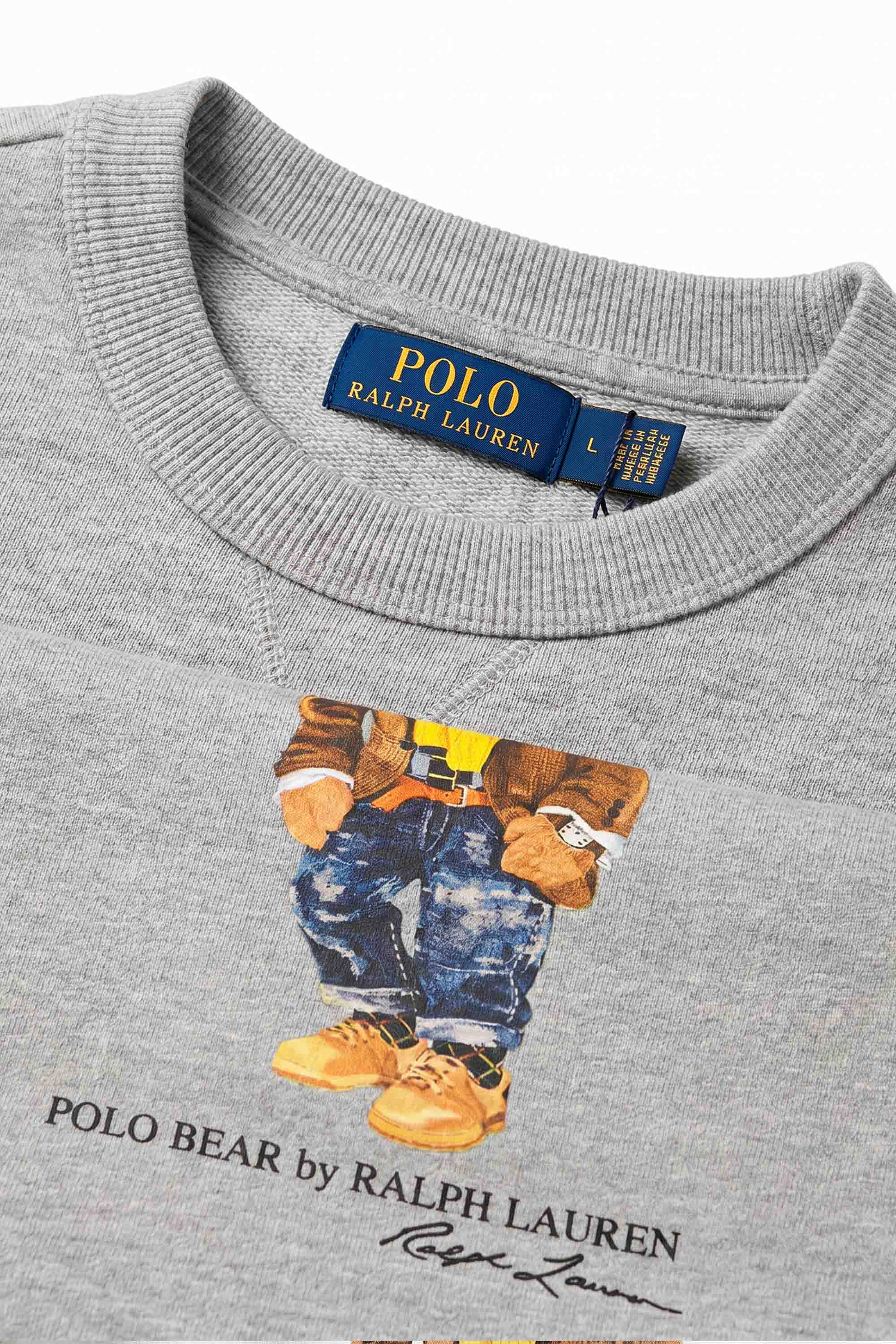 Moletom RL Polo Bear Pullover Cinza